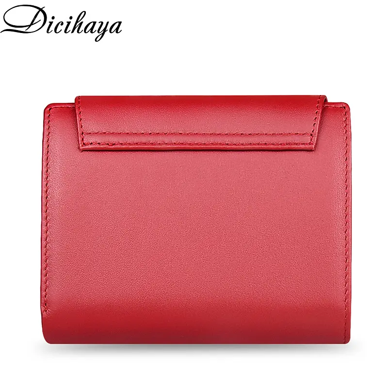 Genuine Leather Women Wallets High Quality Zipper Short Desigh Card Holder Female Tri-Fold Purse Coin Holder Women Wallets