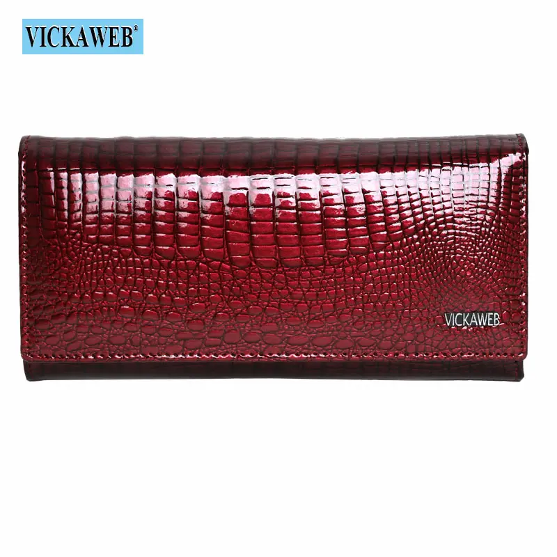 Free Gift Genuine Leather Women's Wallets Long Ladies Double Zipper Wallet Clutch Money Bag Design Purse Fashion Purses VK-AE501