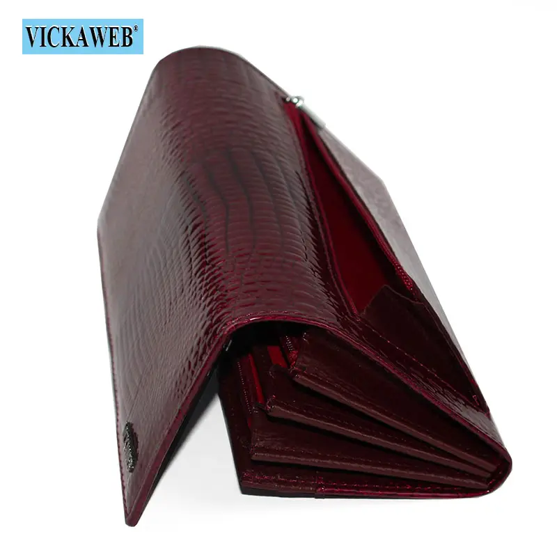 Free Gift Genuine Leather Women's Wallets Long Ladies Double Zipper Wallet Clutch Money Bag Design Purse Fashion Purses VK-AE501