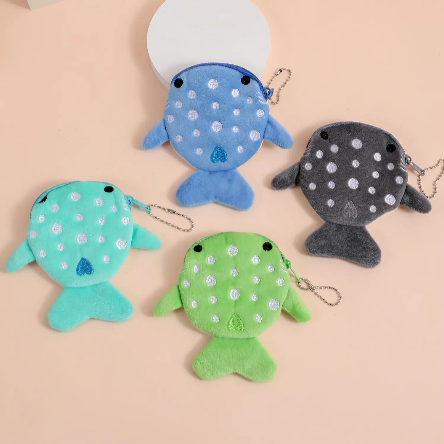 Cartoon Cute Whale Shark Coin Purse Kawaii Wallet Portable Plush Coin Bag Key Earphone Coin Organizer Pouch Zipper Bag kids Gift