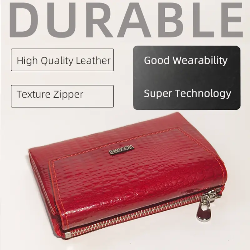 Free Gift Genuine Leather Short Wallet for Women Fashion Card Holder Money Clip Female Coin Purses Women's Mini Wallets