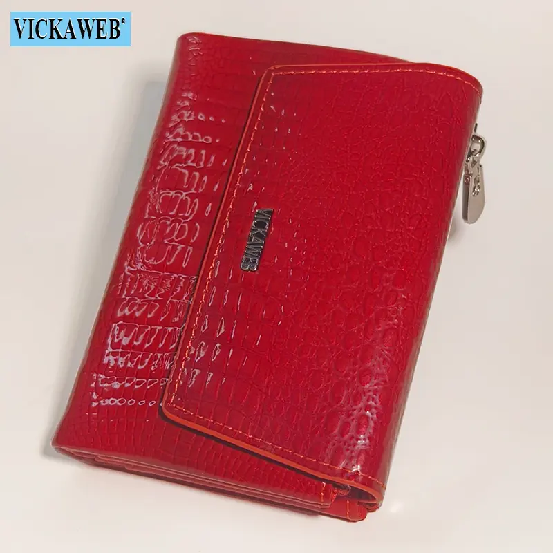 Free Gift Genuine Leather Short Wallet for Women Fashion Card Holder Money Clip Female Coin Purses Women's Mini Wallets