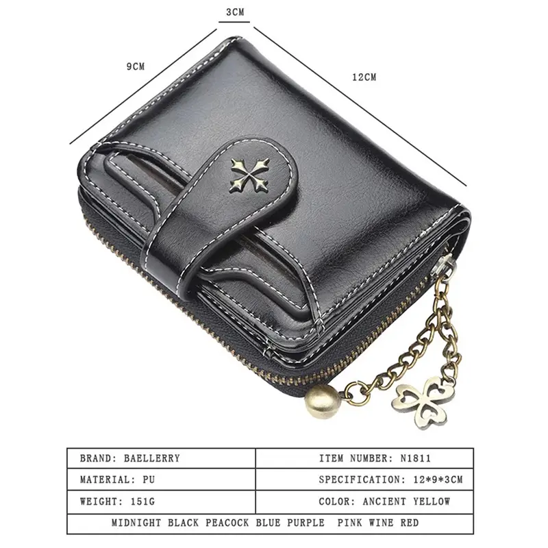 New Name Engraving Short Women Zipper Wallets Top Quality Female Coin Purses Big Capacity PU Card Holder Women's Wallet