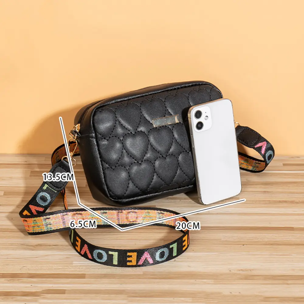Women's Lattice Embroidery Crossbody Bag Retro Solid Color Small Messenger Bag Shoulder Bags Phone Pouch Zipper Female Handbag
