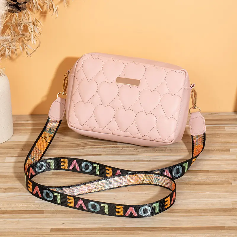 Women's Lattice Embroidery Crossbody Bag Retro Solid Color Small Messenger Bag Shoulder Bags Phone Pouch Zipper Female Handbag