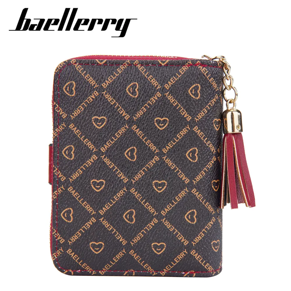 Baellery 2023 New Short Women Wallets Luxury Card Holder Coin Pocket Brand Female Purses High Quality Zipper Women's Wallet