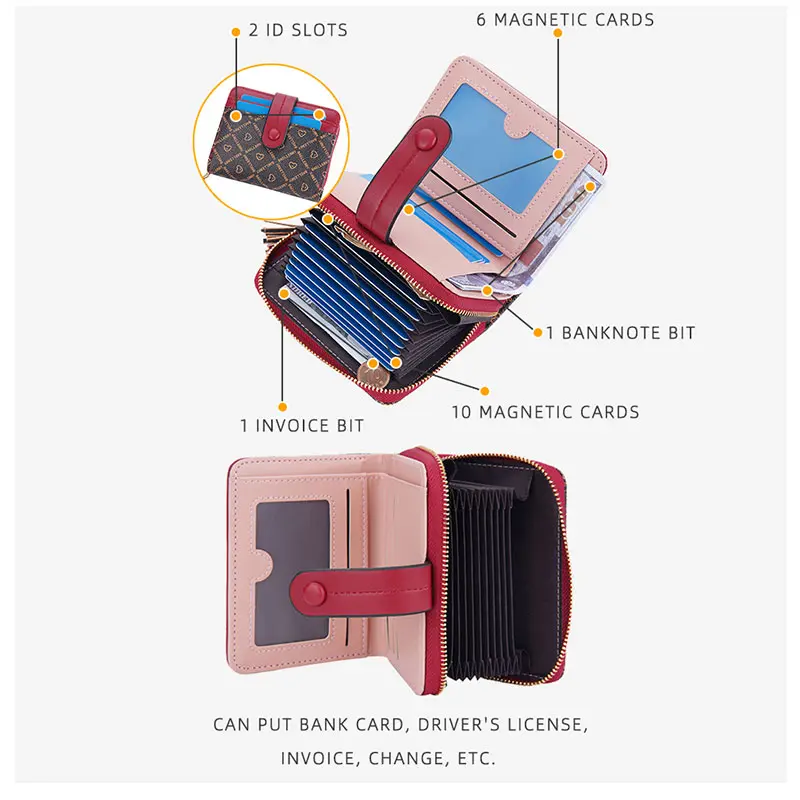 Baellery 2023 New Short Women Wallets Luxury Card Holder Coin Pocket Brand Female Purses High Quality Zipper Women's Wallet