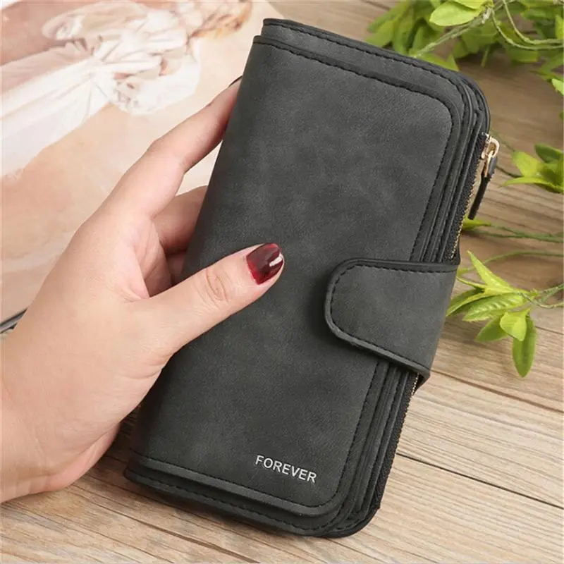 2025 Women's Wallet Pu Leather Female Purse Coins Pocket Card Holder Money Bags  Lady Long Clutch Wallet Random Letter Print