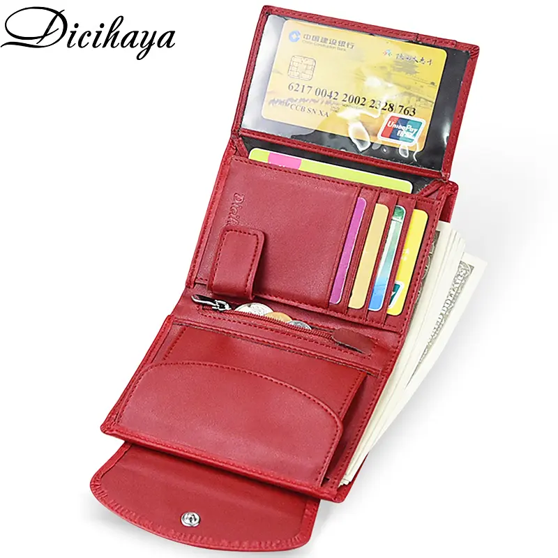 Genuine Leather Women Wallet Coin Purse For Girls Female Small Portomonee Lady Purse Money Bag Card Holder for Women Mini Clutch