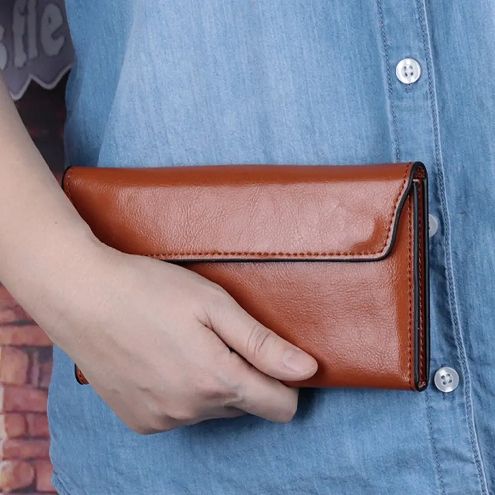 Luxury Design Genuine Leather Women Long Wallet Female Clutch Coin Purses Multipurpose Cowhide Wallet Slim Female Card Holder