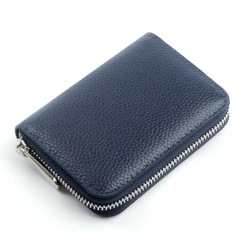 Free Custom Letters Genuine Japanese style Top Layer Cowhide Men's Short Zipper Wallet Women's Coin Purse