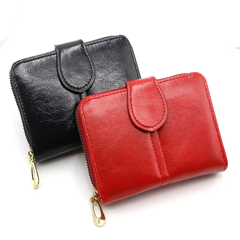 Women's Leather Wallet For Credit Card Female Coin Purse Fashion Clutch bag Zipper small wallet Women Wallets cartera mujer