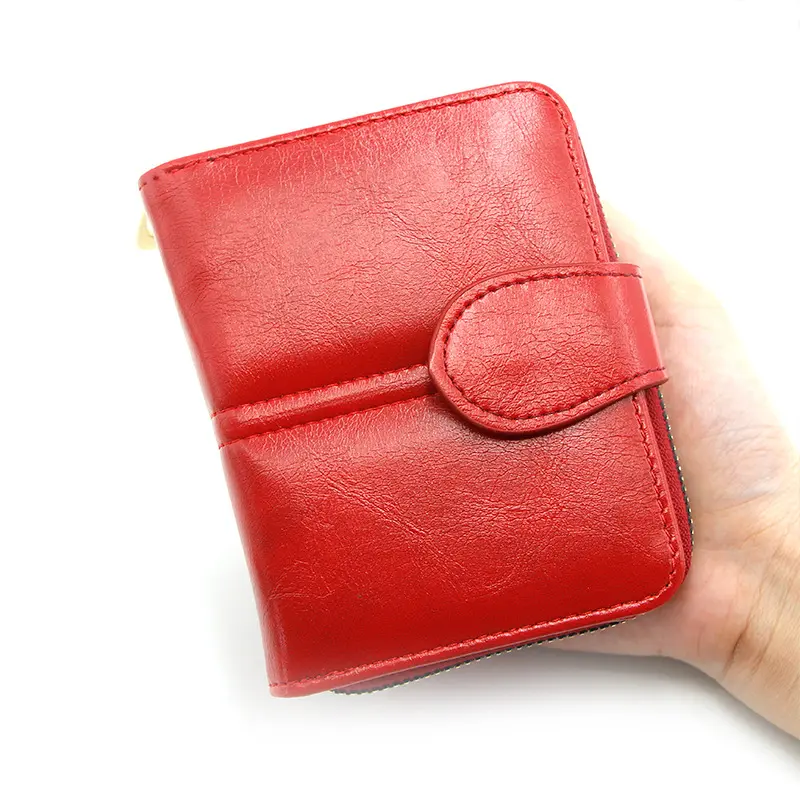 Women's Leather Wallet For Credit Card Female Coin Purse Fashion Clutch bag Zipper small wallet Women Wallets cartera mujer