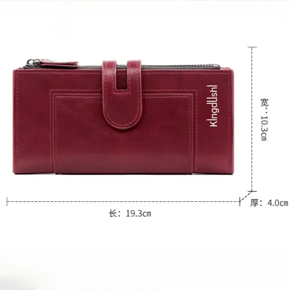New Vintage Women's Long Wallet European and American Fashion Mobile Phone Bag PU Pido Card Clutch Coin Purse