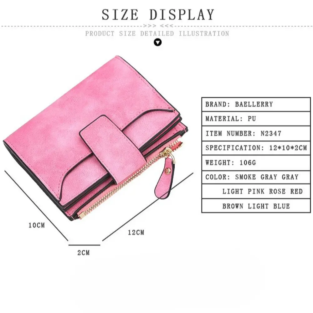 Leather Women's Wallet Hasp Small Slim Coin Pocket Purse for Woman Cards Holders Luxury Brand Wallets Designer Purse