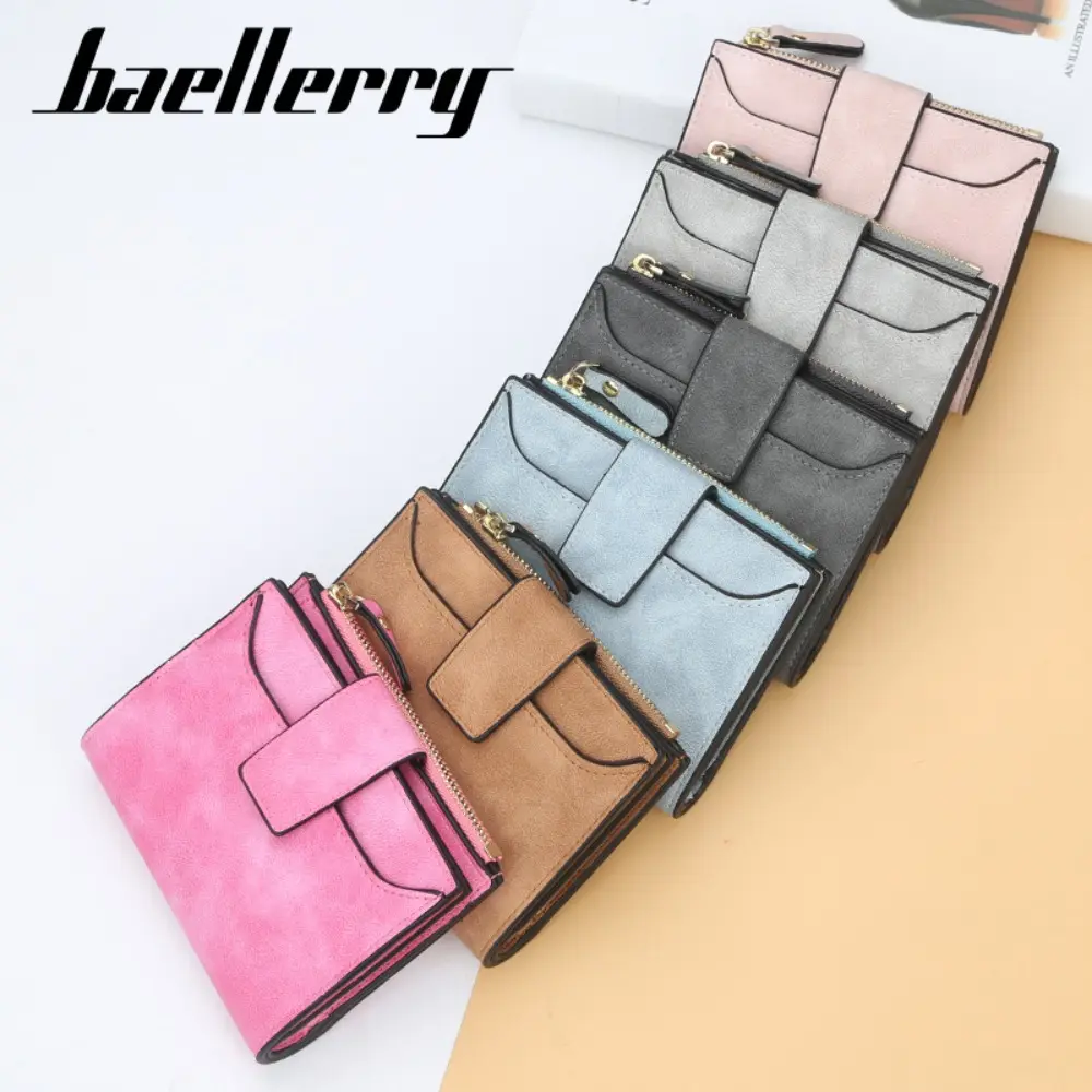 Leather Women's Wallet Hasp Small Slim Coin Pocket Purse for Woman Cards Holders Luxury Brand Wallets Designer Purse