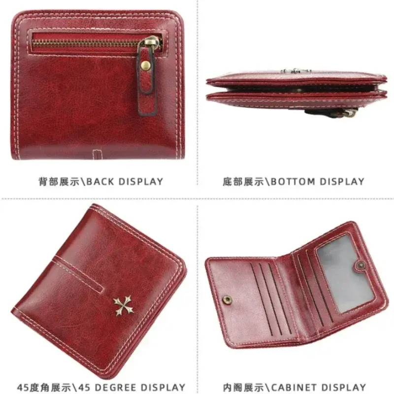 Slim Women Wallets Mini Card Holder PU Leather Short Desigh High Quality Female Purse Coin Holder Women Wallets 2024 Fashion