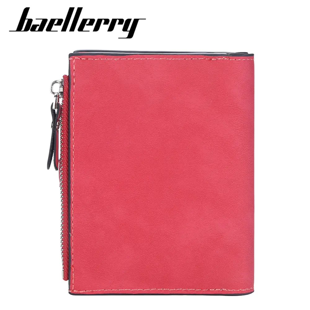 Baellerry Magnetic Buckle Women Wallets New Short Card Holder Simple Female Purse Zipper Coin Pocket Brand Wallet For Girls