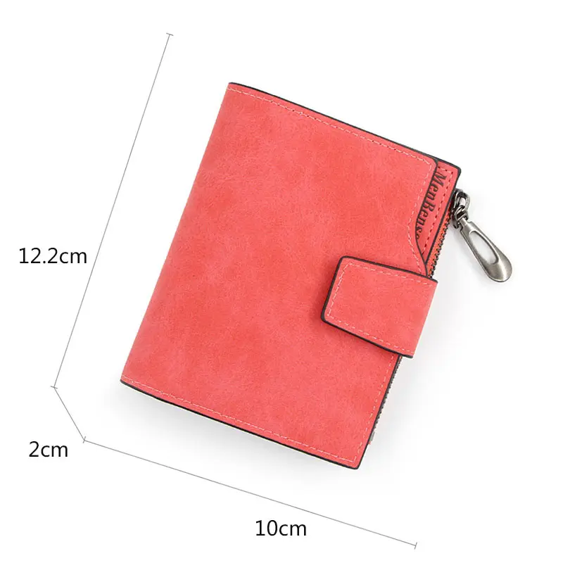 2023 New Short Women Wallets Zipper Card Holder Name Engraved Women's Purse High Quality Money Clips Coin Pocket Female Wallet