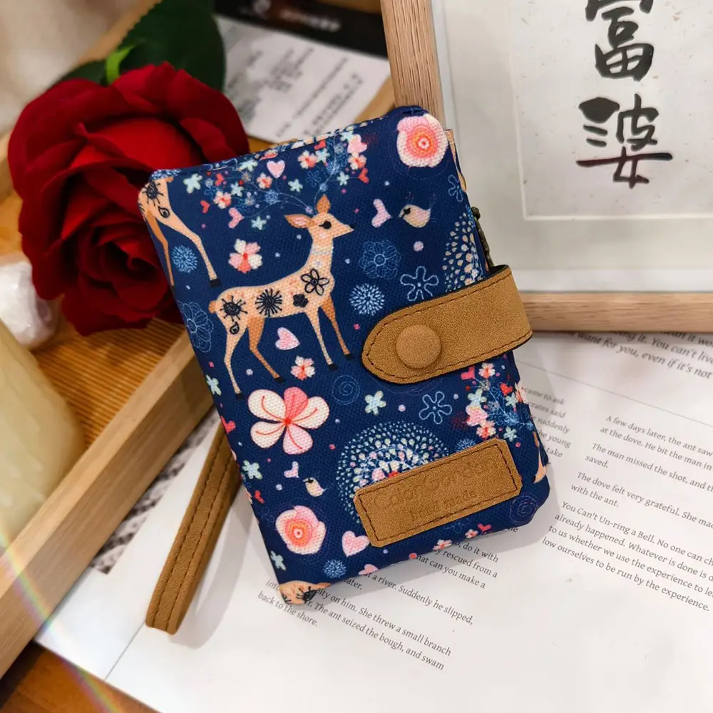 New Hot Selling Women's Wallet Short Hasp Polyester Purses For Women Casual Large Capacity Money Bag Ladies Coin Card Holders