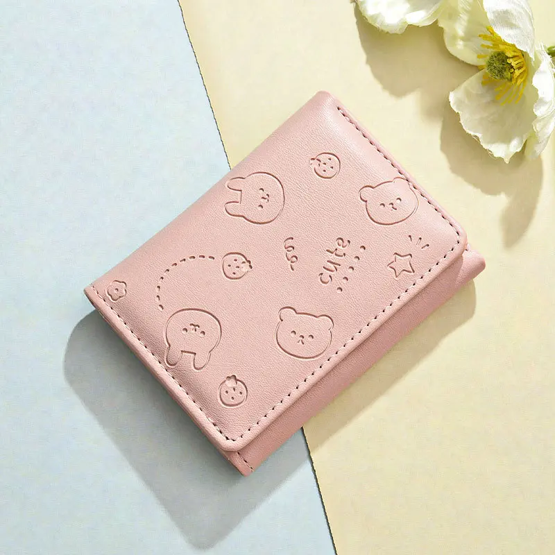 Mini Leather Women Small Wallets Money Bags Short Purse Women's Student Card Holder Girl ID Bag Business Card Holder Coin Purse