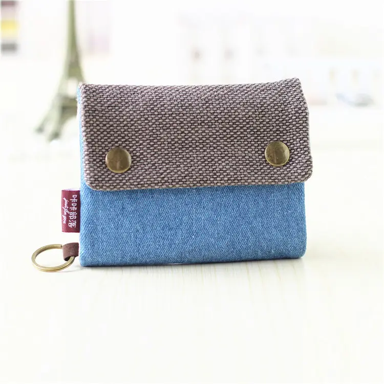 2023 Women Cotton Fabric Short Wallet for Female Large Capacity Coin Purse Card Holder Ladies Multifunction Men Purse Carteira