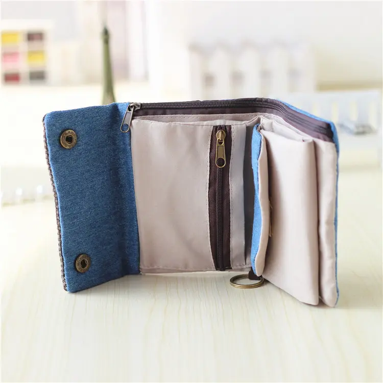 2023 Women Cotton Fabric Short Wallet for Female Large Capacity Coin Purse Card Holder Ladies Multifunction Men Purse Carteira