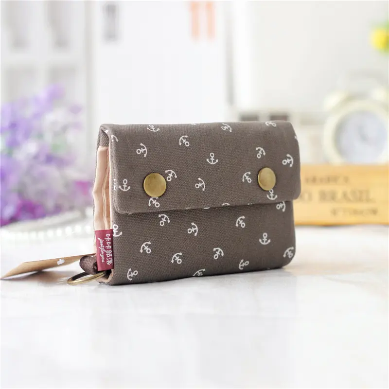 2023 Women Cotton Fabric Short Wallet for Female Large Capacity Coin Purse Card Holder Ladies Multifunction Men Purse Carteira