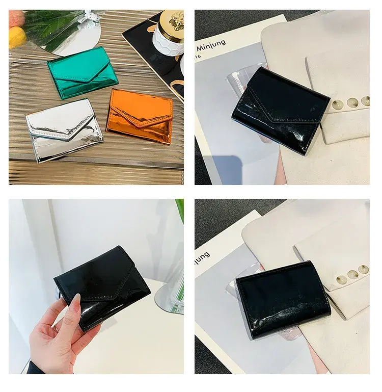 Simple Fashion Lady Card Holder Purse Women Purse Card Wallet Fashion Pu Leather Small Bags for Female Bags Credential Holder