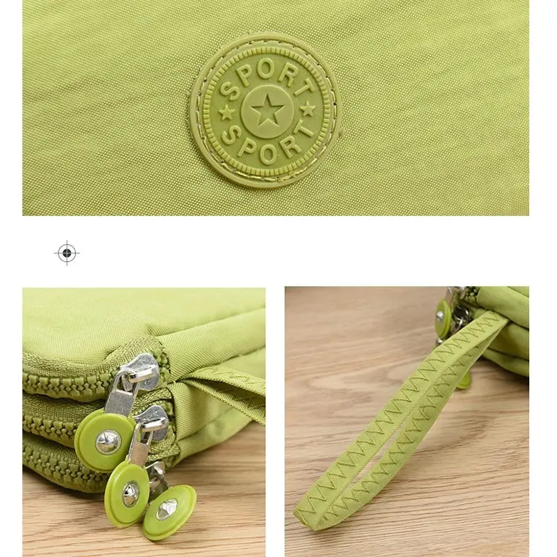Women Zipper Canvas Long 3 Layer Purse Clutch Coin Phone Money Wallet Card Key Holder Makeup Bag Evening Handbag New Arrivals