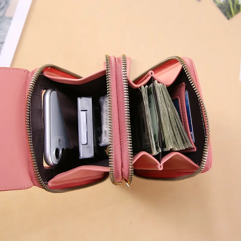 3 Style Women Bags Soft Leather Wallets Touch Screen Cell Phone Purse Crossbody Shoulder Strap Handbag for Lady