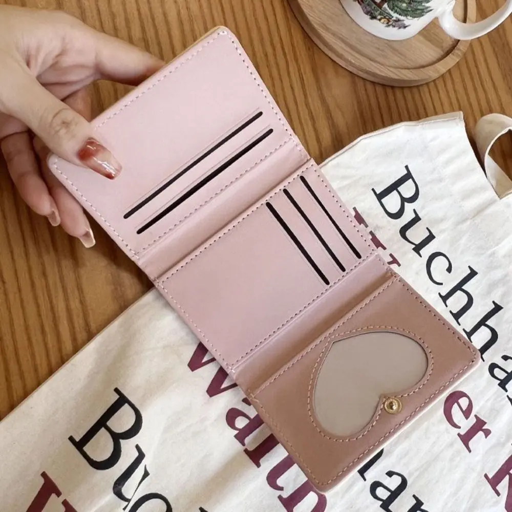 Simple Pu Leather Hamster Short Wallet Printing Coin Purse Folding Purse Bank Card Bag Change Purse Card Holder Girls