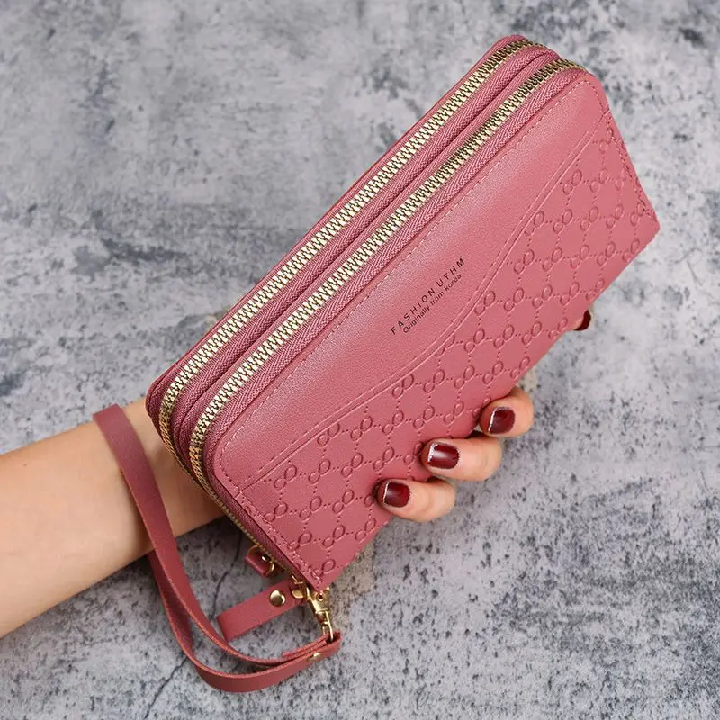 Women's PU Leather Wallet with Tassel - Double Zipper Coin Purse & Card Holder, Fashion Clutch Money Bag for Ladies