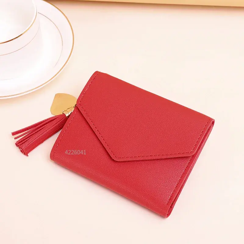 Mini Tassel Wallet Women Fashion Purse Female Short Mini Wallets Korean Students Lovely Purse Female Small Wallet for Women