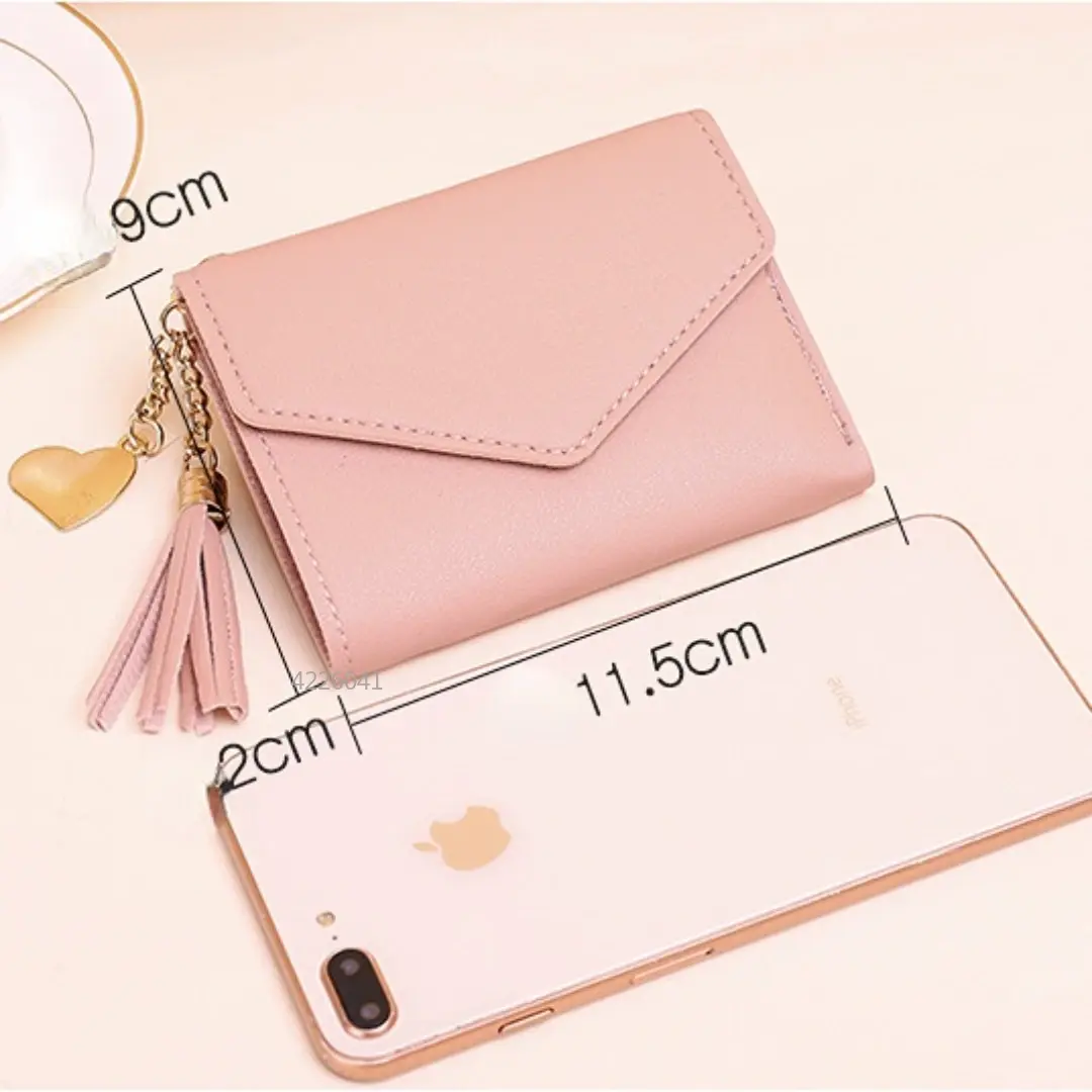 Mini Tassel Wallet Women Fashion Purse Female Short Mini Wallets Korean Students Lovely Purse Female Small Wallet for Women