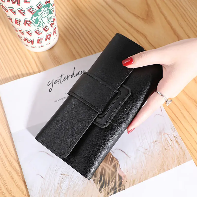 Ladies Luxury Large Capacity Leather Bag with Zipper Women Wallet Cardholder Coin Purses Clutch Phone Credit Card Holder