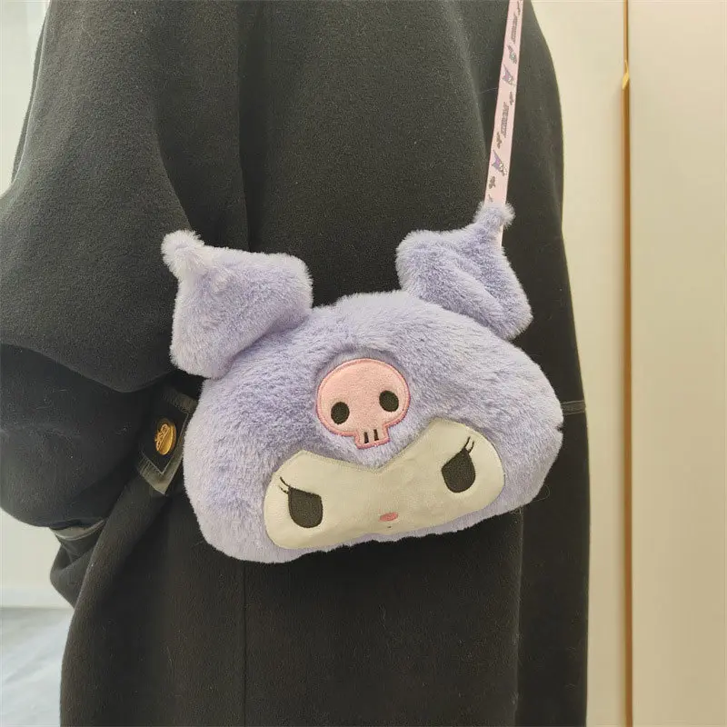 Sanrio Plush Cinnamoroll Melody Kuromi Women Tote Handbags Shoulder Bags Fashion Female Messenger Bags Purses Xmas Gifts