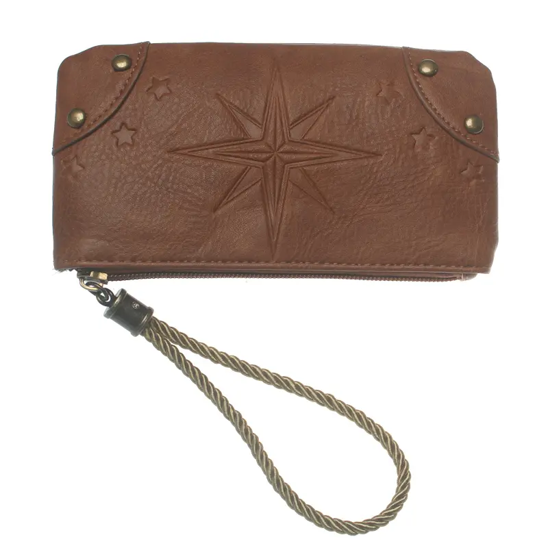 High quality fashionable embossed willow nail women's wallet, large capacity women's card holder