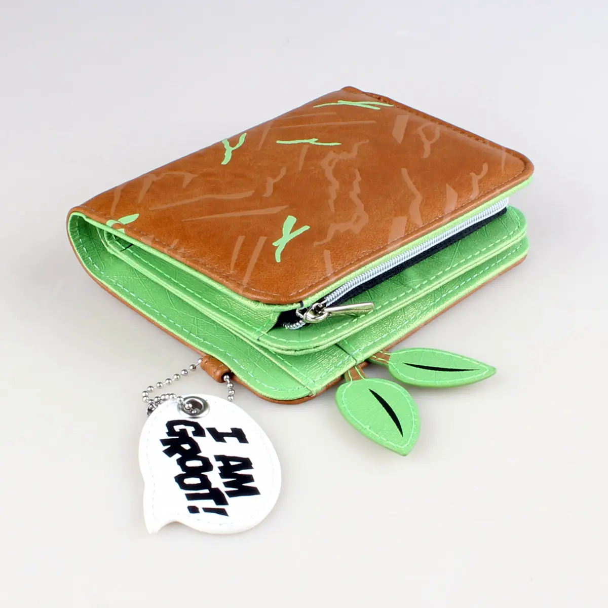 Stereoscopic Leaf Women's Personalized Wallet, Fashionable Embossed Girl Card Clip Wallet