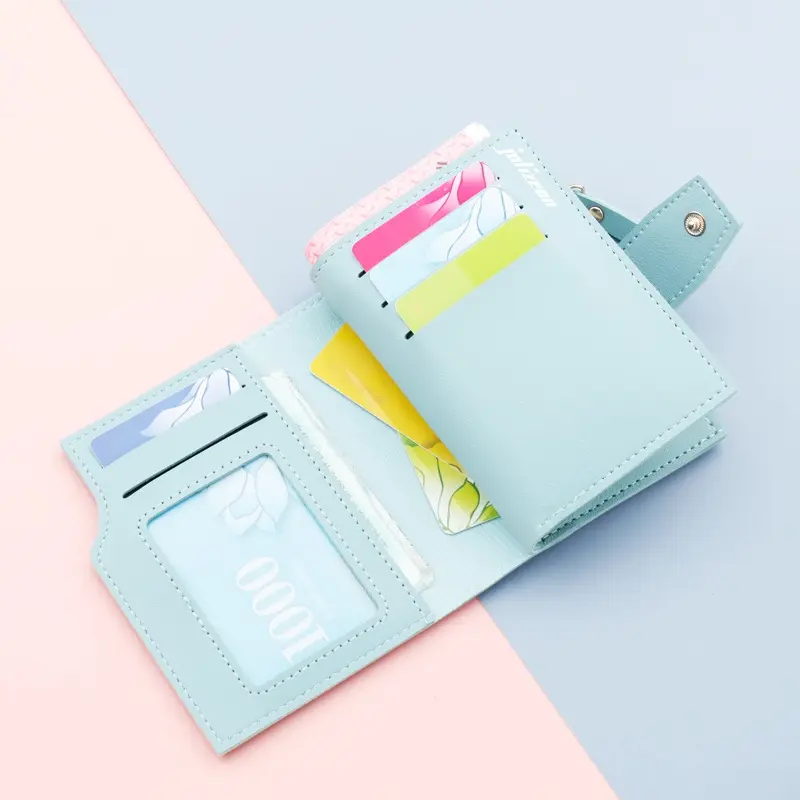 Hasp Women Wallet Fashion Bags For Women Short Wallet Pu Leather Purse Female Money Small Zipper Coin Pocket Portafoglio Donna