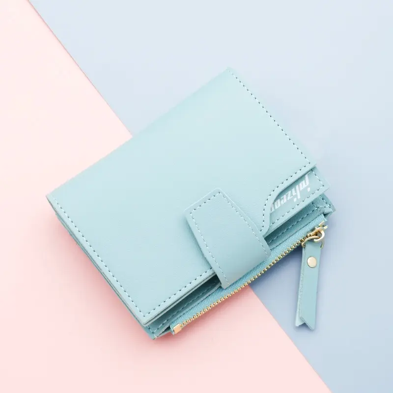 Hasp Women Wallet Fashion Bags For Women Short Wallet Pu Leather Purse Female Money Small Zipper Coin Pocket Portafoglio Donna