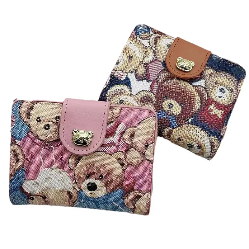 Fashion Cute Little Bear Shape Women's Wallets Trend Zero Wallet Zipper Multi-card Bit Purse