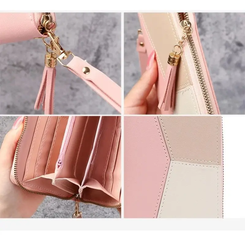 New Fashionable Japanese and Korean Large Capacity Zipper Wallet Long Wallet for Women Handheld Bag for Women