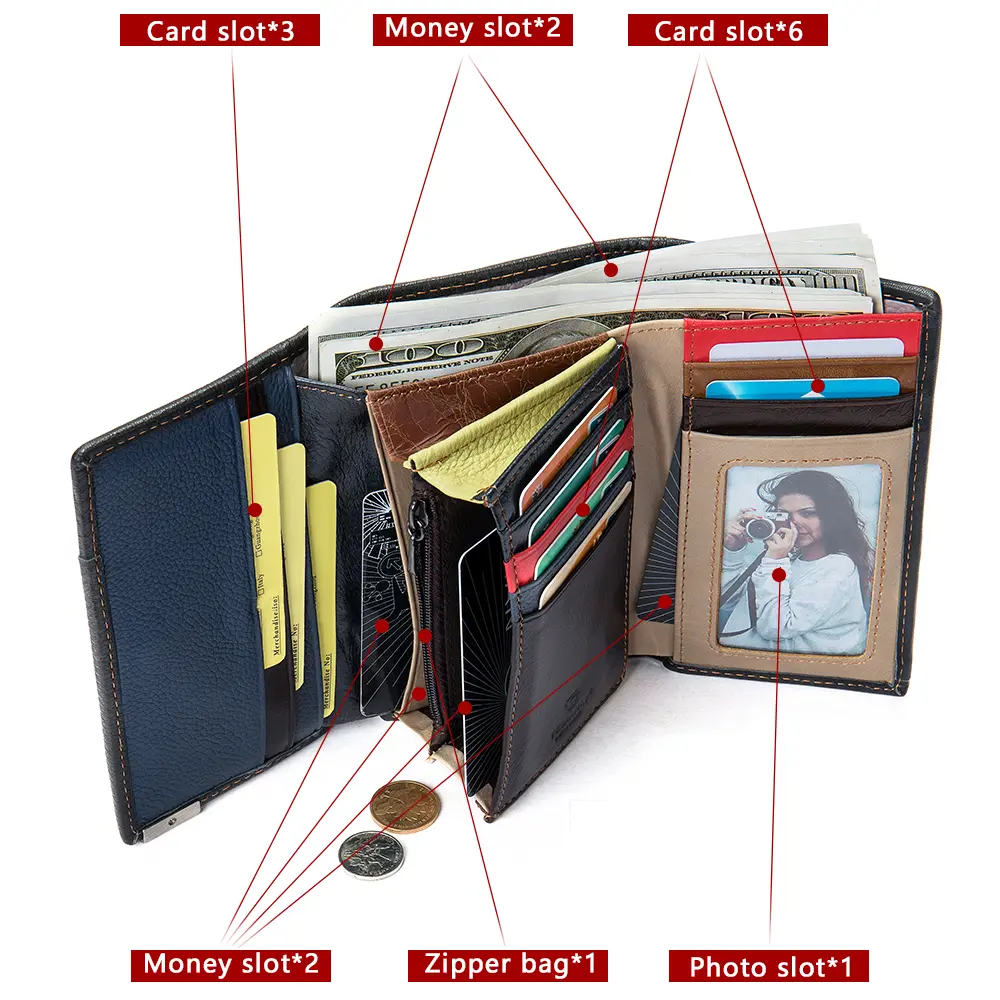 Westal Clutch Bag Women Leather Patchwork Squares Random Color Wallets Vintage Coin Wallet Female Purses Cards Wallets For Women