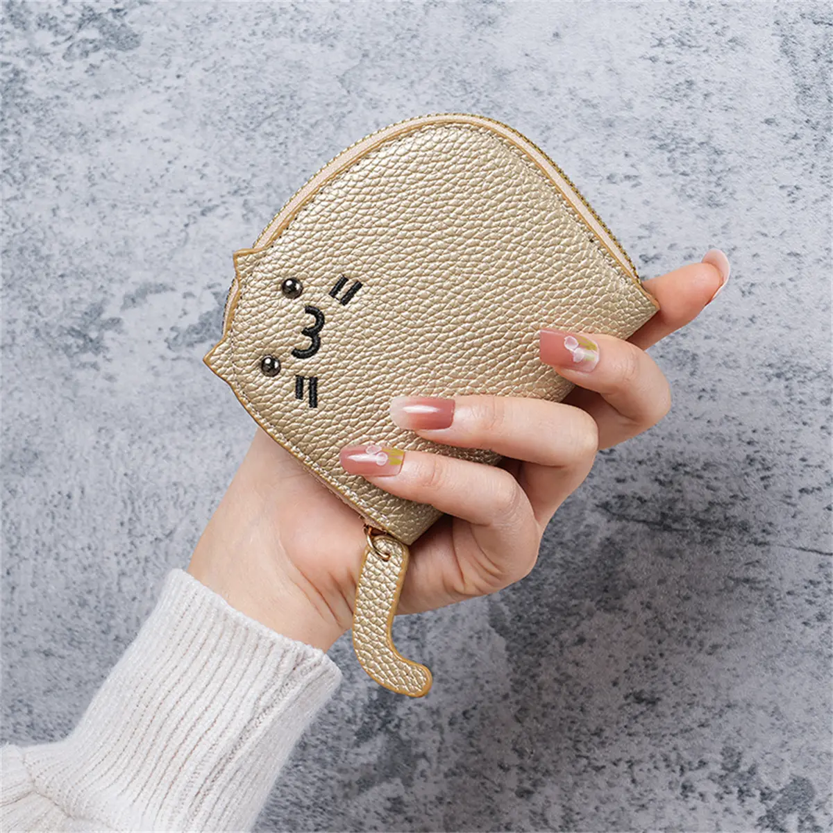 Cat Card Lady 2024 new compact online celebrity cute multi-card advanced cartoon coin purse with cute.
