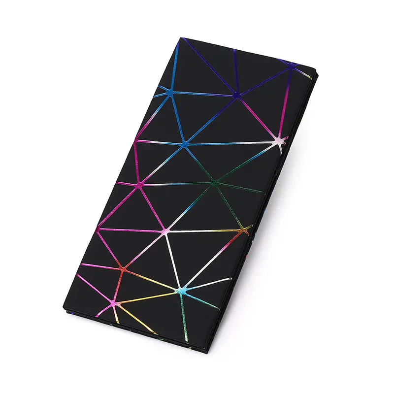 Creative New Long PU wallet Card Holder Rhombus Laser Indentation Wallet Magic Wallet Men's and Women's Coin Purse