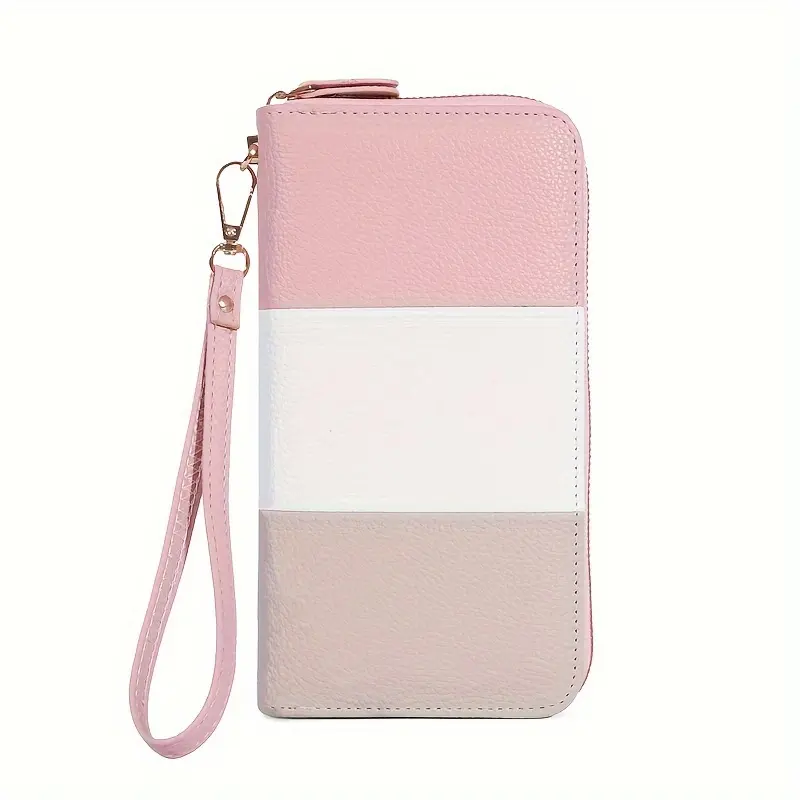 Wristlet Clutch Coin Purse - Zipper Closure, Nylon Lined, Slip Pocket, Classic Design for Women Easy to Clean, Perfect for Daily