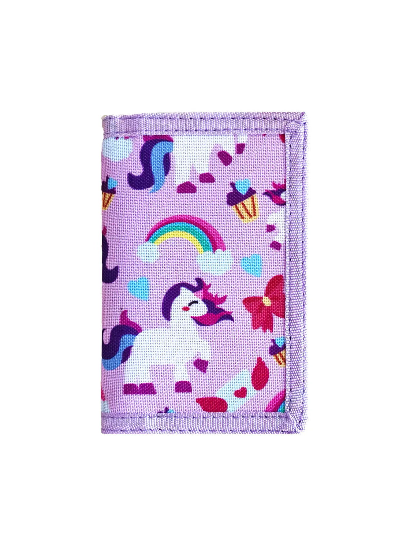 1PC Unicorn Trifold Wallet for Girls, Wallet for Little Young Girls Cute Small Toddler Wallet with Lanyard Christmas Gift