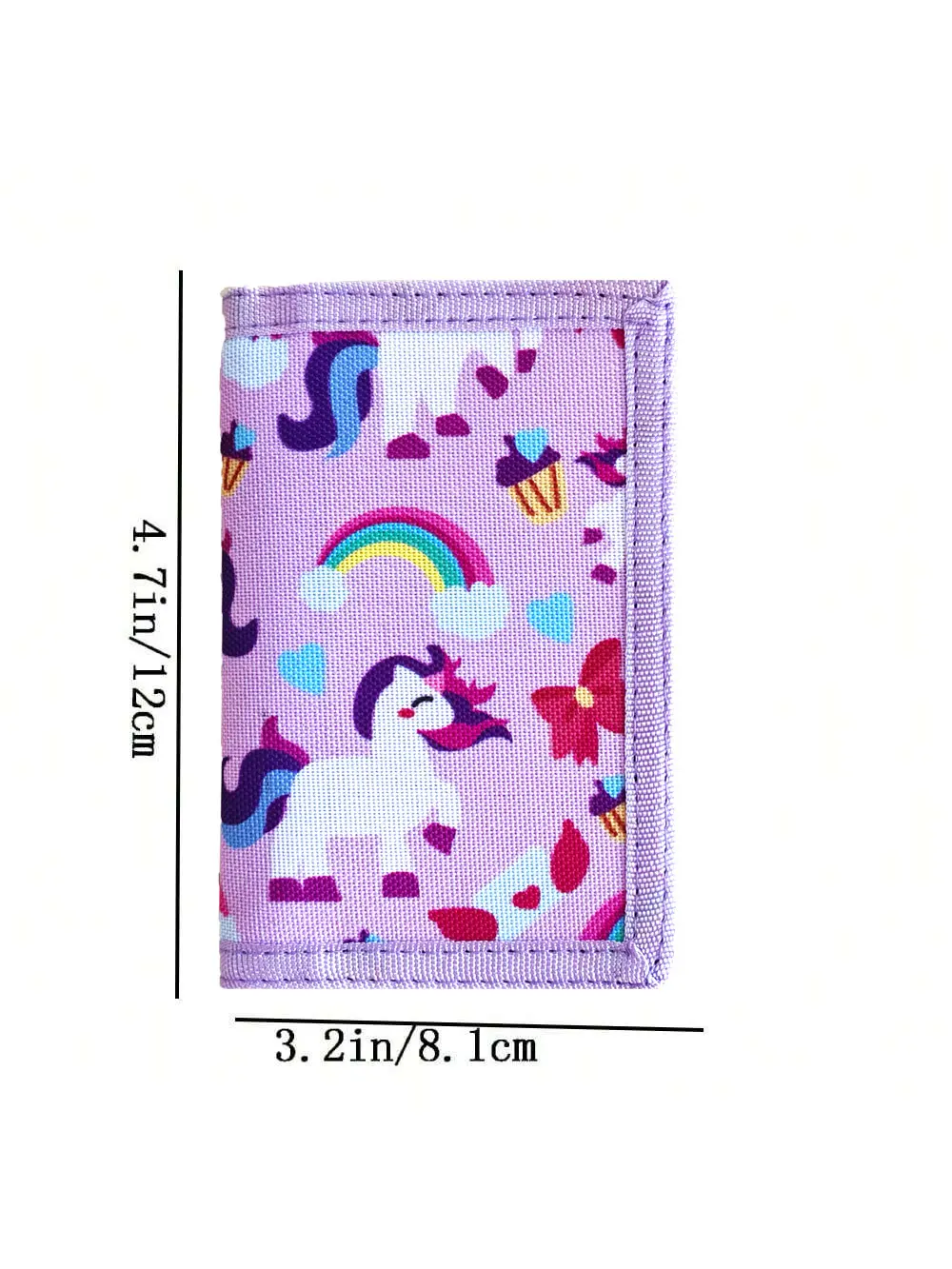 1PC Unicorn Trifold Wallet for Girls, Wallet for Little Young Girls Cute Small Toddler Wallet with Lanyard Christmas Gift