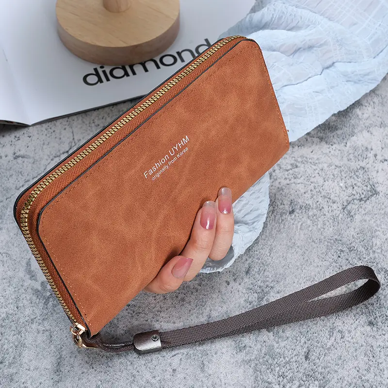 Ladies holding a long wallet 2024 new Korean handbag multi-function card bag mobile phone bag coin purse female wallet
